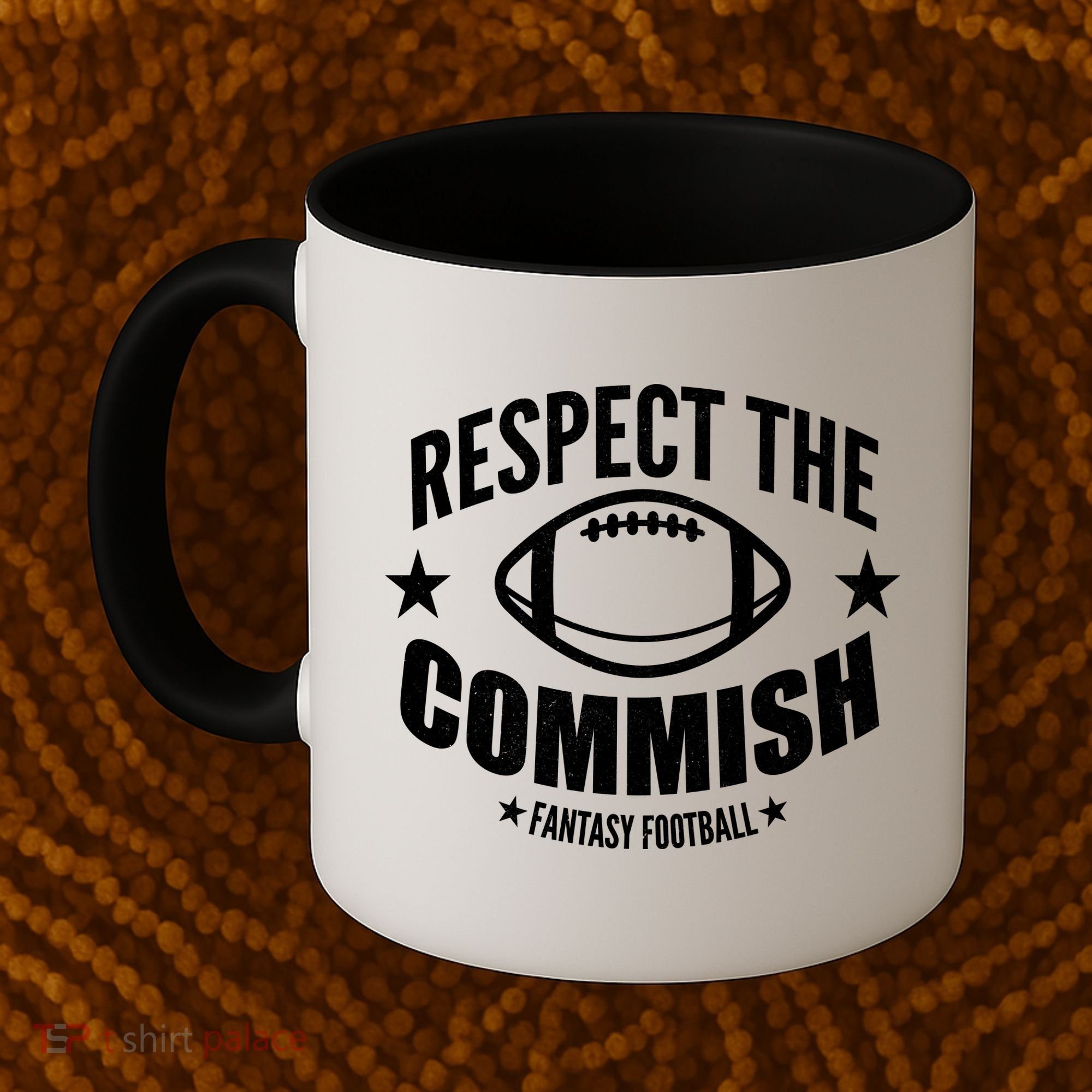 Respect The Commish Fantasy Football Coffee Mug