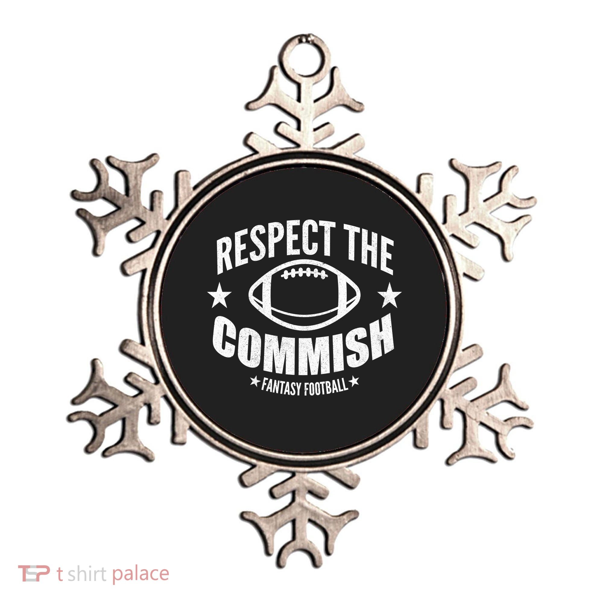 Respect The Commish Fantasy Football Ornament