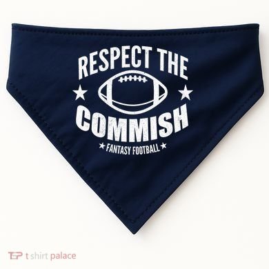 Respect The Commish Fantasy Football USA-Made Doggie Bandana
