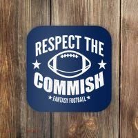 Respect The Commish Fantasy Football Coaster thumb 0