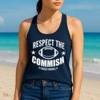 Respect The Commish Fantasy Football Women's Tank Top thumb 2