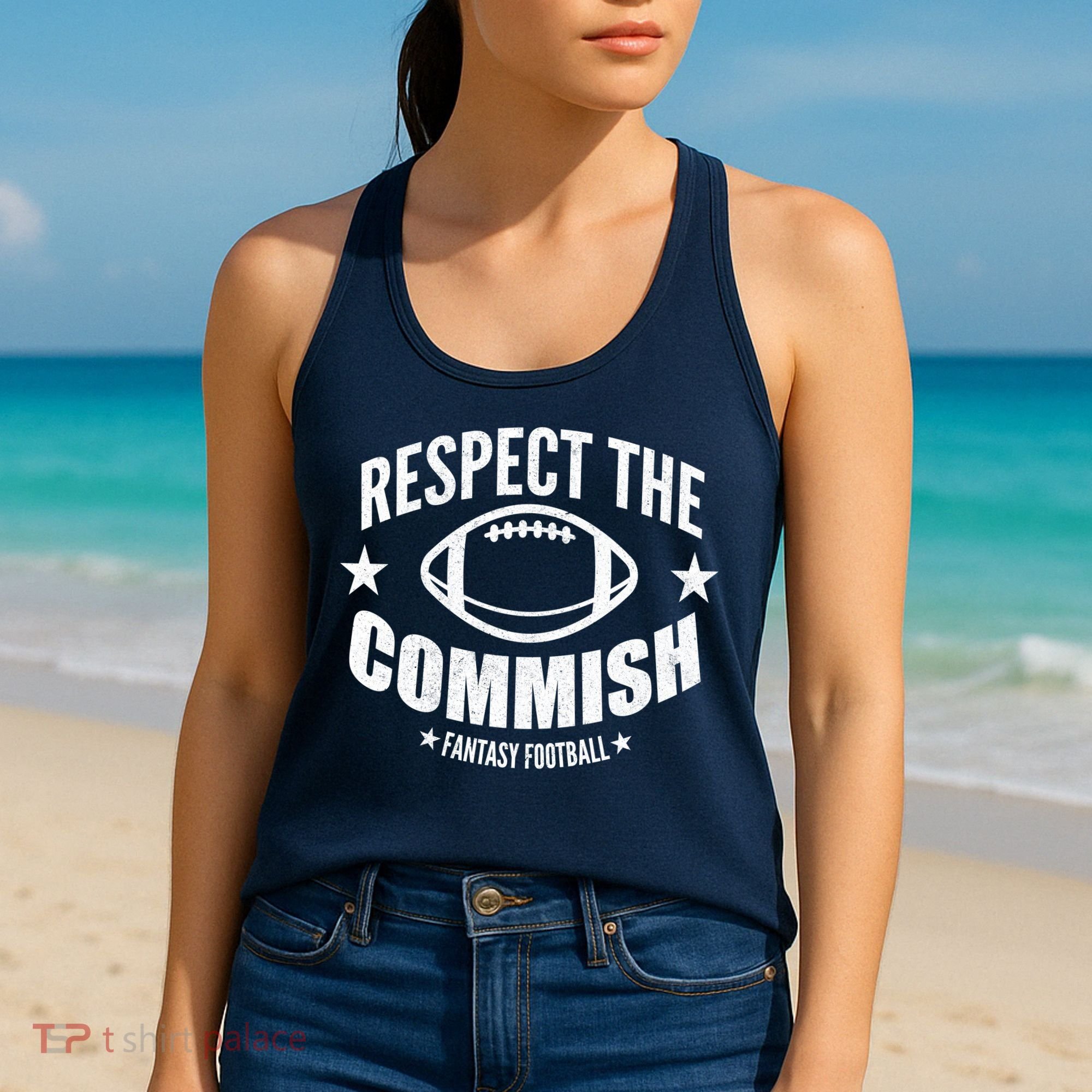 Respect The Commish Fantasy Football Women's Tank Top