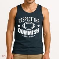 Respect The Commish Fantasy Football Tank Top thumb 3