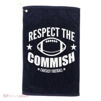 Respect The Commish Fantasy Football Golf Towel thumb 0