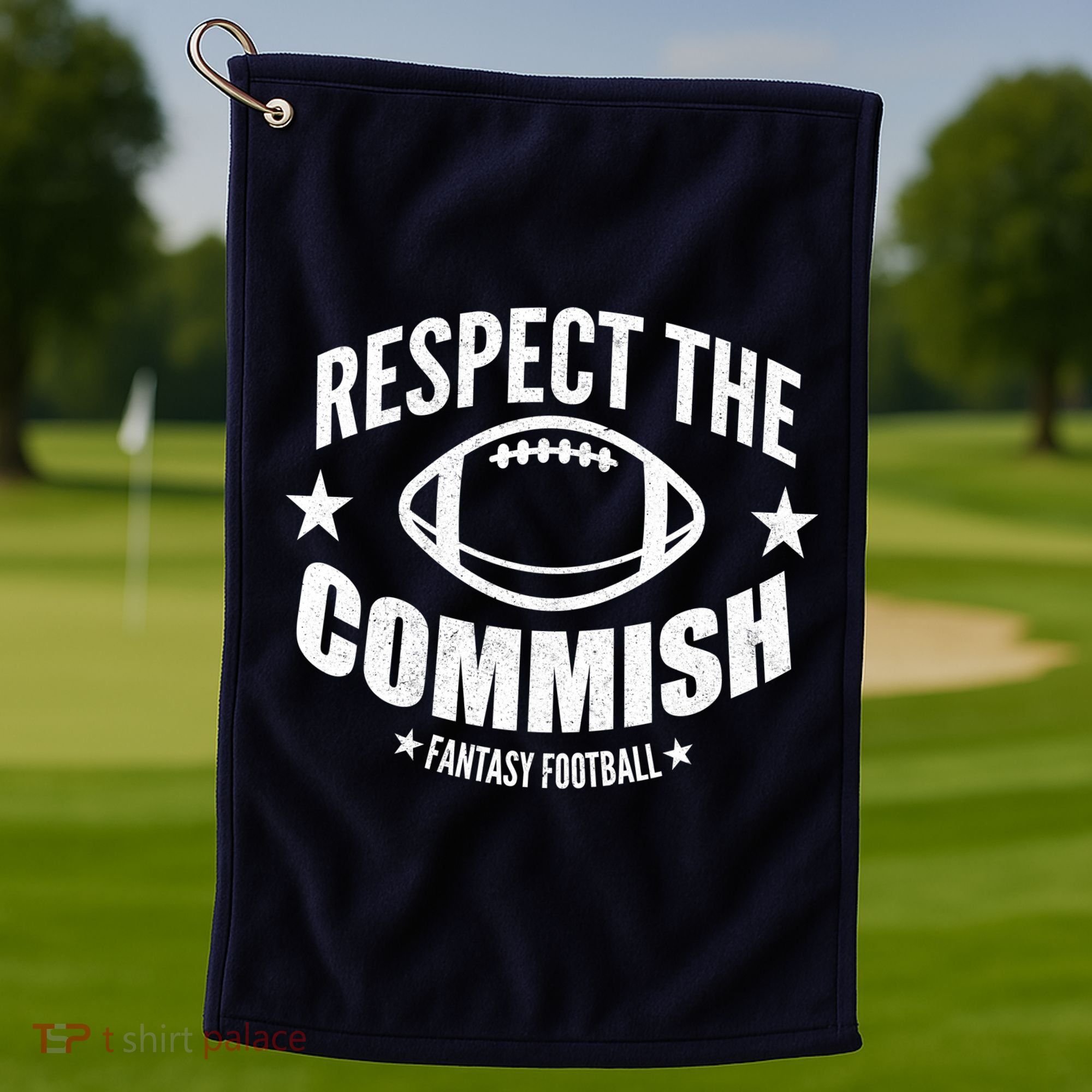Respect The Commish Fantasy Football Golf Towel