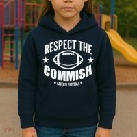 Respect The Commish Fantasy Football Kids Hoodie thumb 3