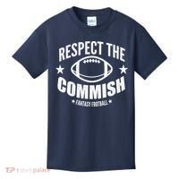 Respect The Commish Fantasy Football Kids T-Shirt thumb 0