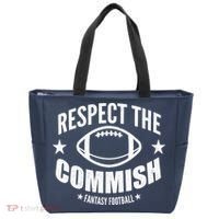 Respect The Commish Fantasy Football Tote Bag thumb 0