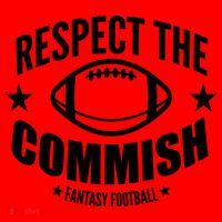 Respect The Commish Fantasy Football Santa Hat thumb 1