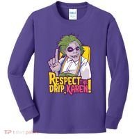 Respect The Drip Karen Funny Kids Long Sleeve Shirt thumb 0