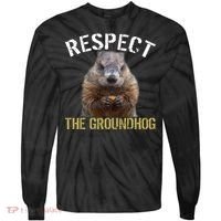 Respect The Groundhog Tie-Dye Long Sleeve Shirt thumb 0