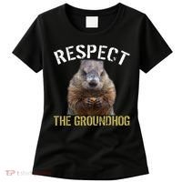 Respect The Groundhog Women's T-Shirt thumb 0