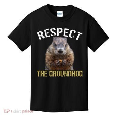 Respect The Groundhog Kids T-Shirt