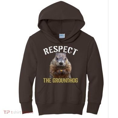 Respect The Groundhog Kids Hoodie