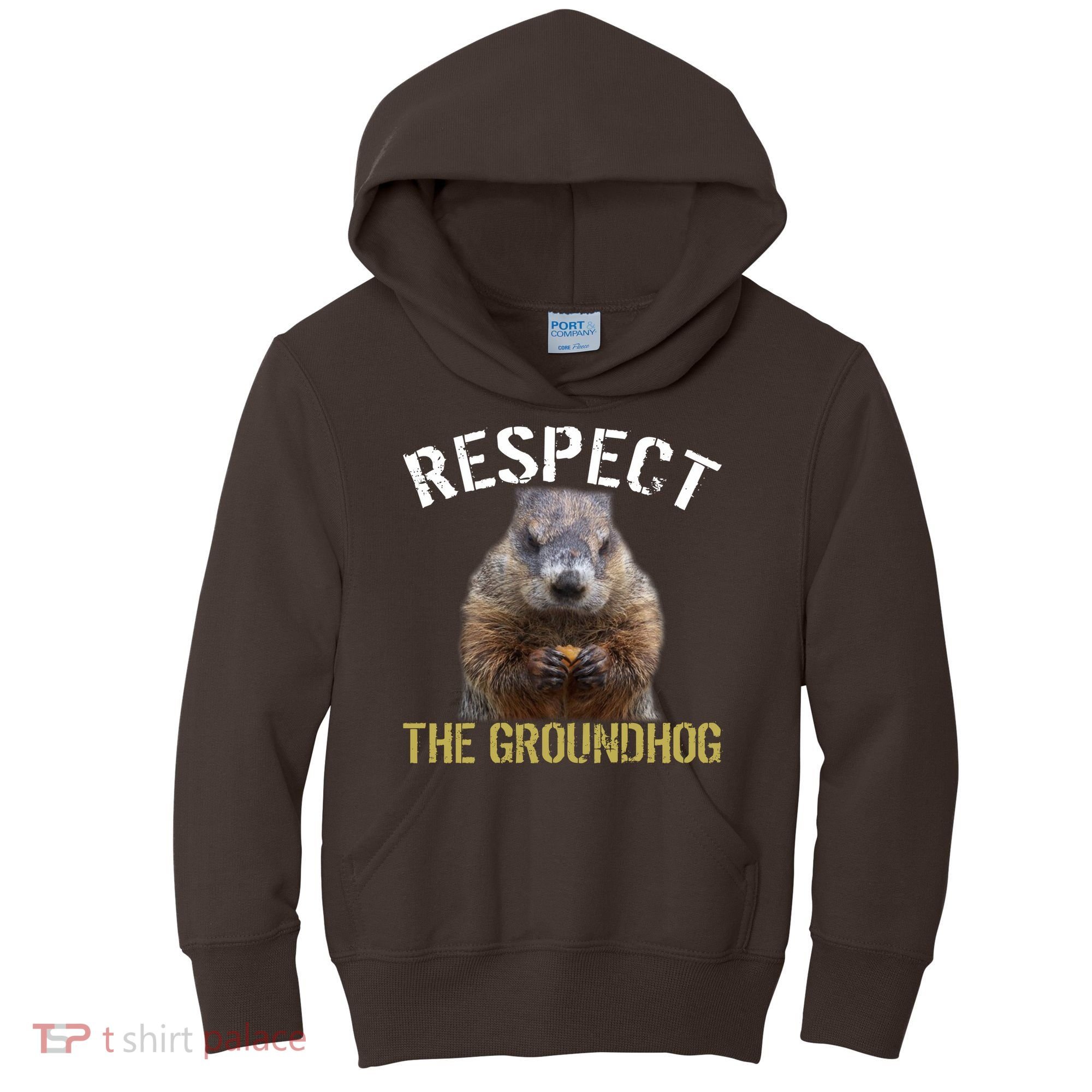 Respect The Groundhog Kids Hoodie