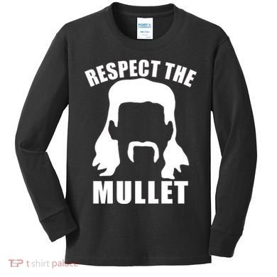 Respect The Mullet Kids Long Sleeve Shirt