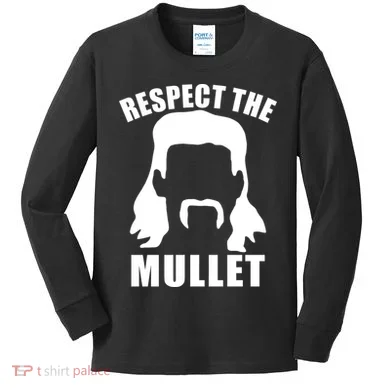 Respect The Mullet Kids Long Sleeve Shirt