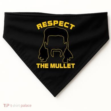 Respect The Mullet Hair Game USA-Made Doggie Bandana