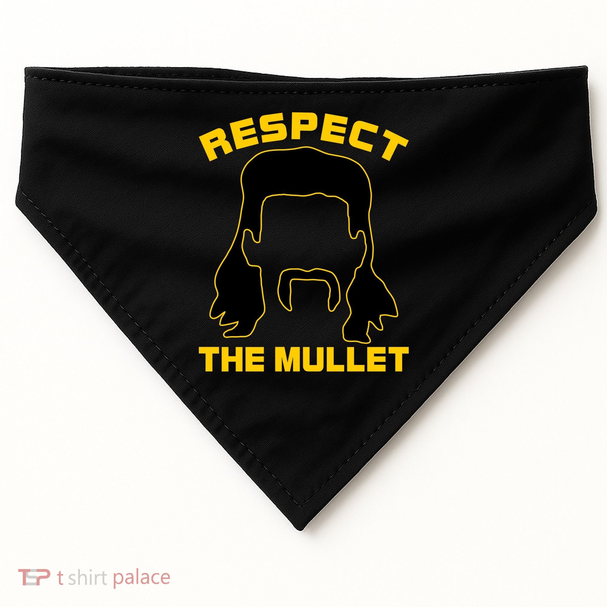 Respect The Mullet Hair Game USA-Made Doggie Bandana