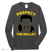 Respect The Mullet Hair Game Long Sleeve Shirt thumb 0