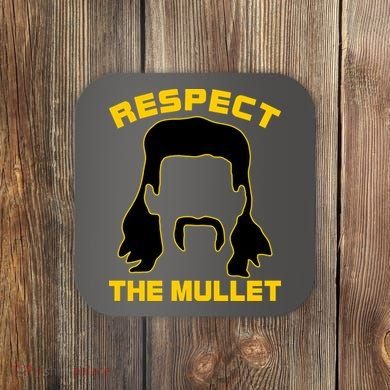 Respect The Mullet Hair Game Coaster