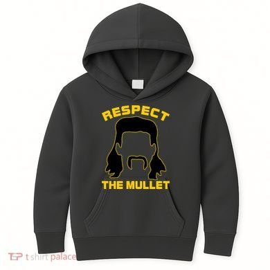 Respect The Mullet Hair Game Kids Hoodie