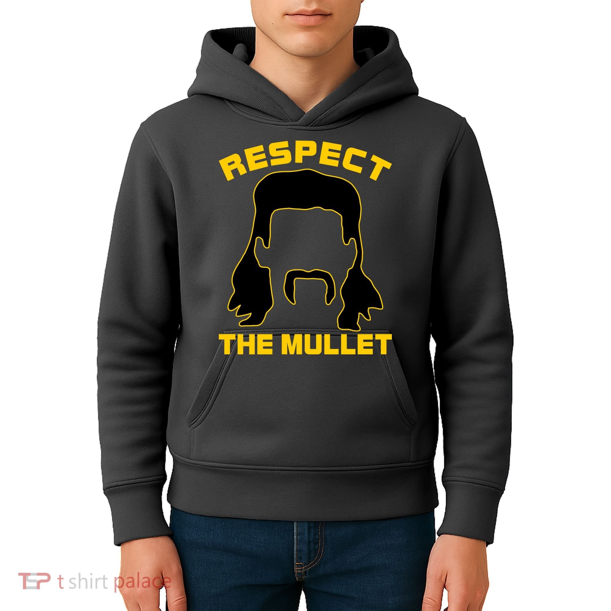 Respect The Mullet Hair Game Kids Hoodie