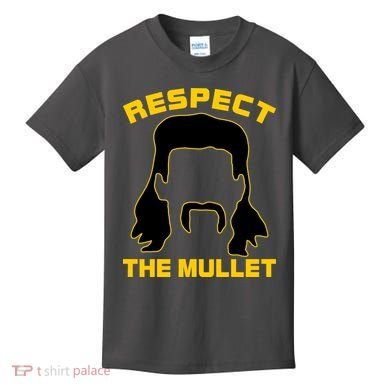 Respect The Mullet Hair Game Kids T-Shirt