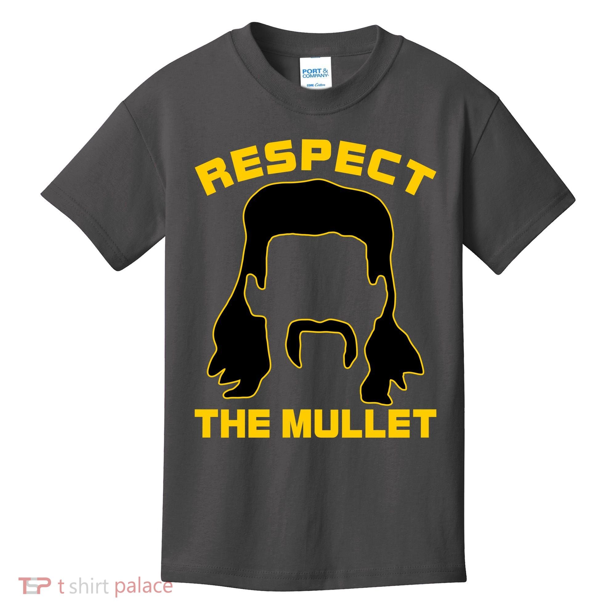 Respect The Mullet Hair Game Kids T-Shirt