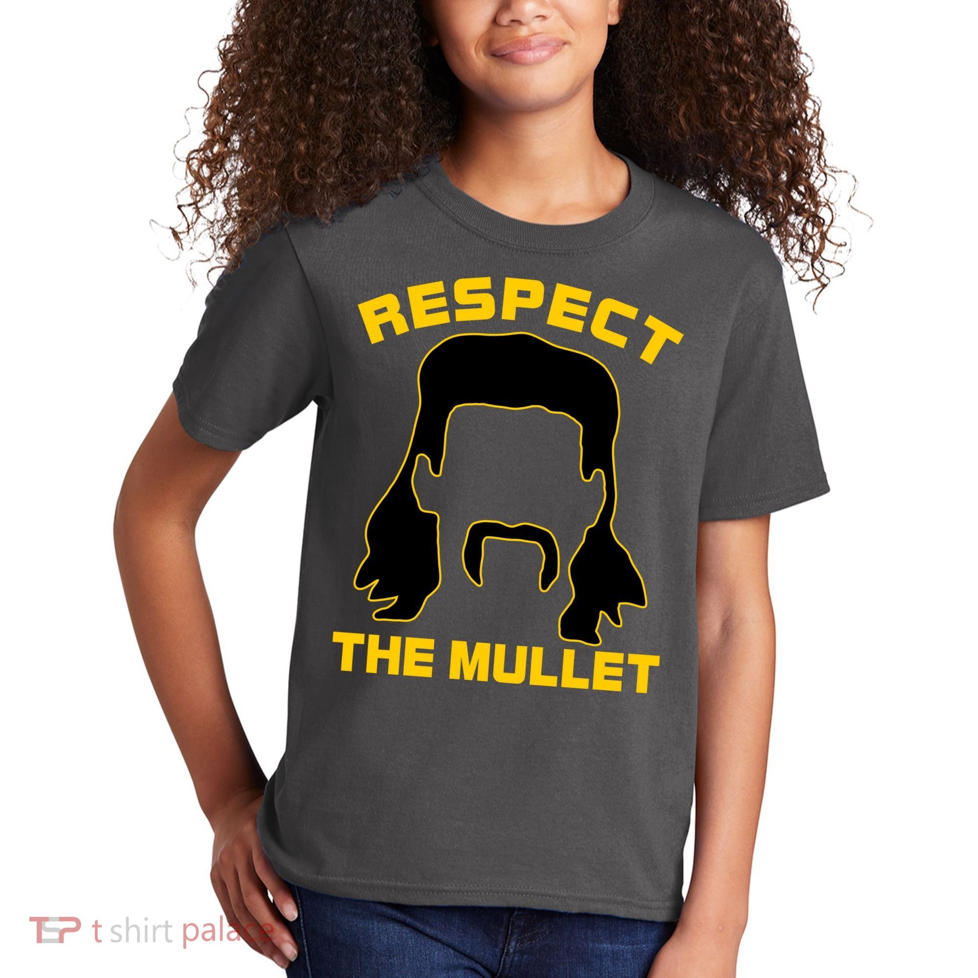Respect The Mullet Hair Game Kids T-Shirt