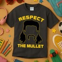 Respect The Mullet Hair Game Kids T-Shirt thumb 3