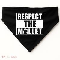 Respect The Mullet Hair Game Box Graphic USA-Made Doggie Bandana thumb 0