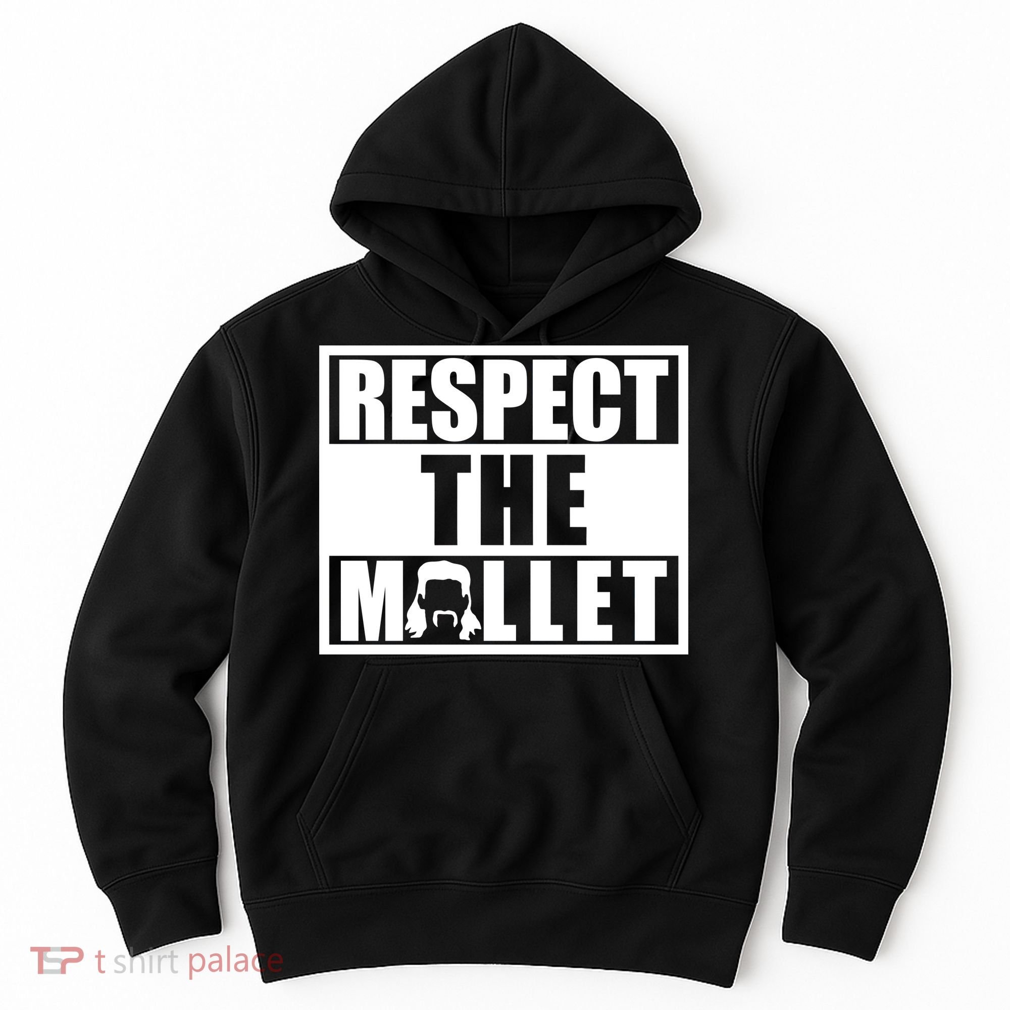 Respect The Mullet Hair Game Box Graphic Hoodie