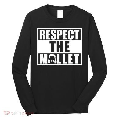 Respect The Mullet Hair Game Box Graphic Long Sleeve Shirt