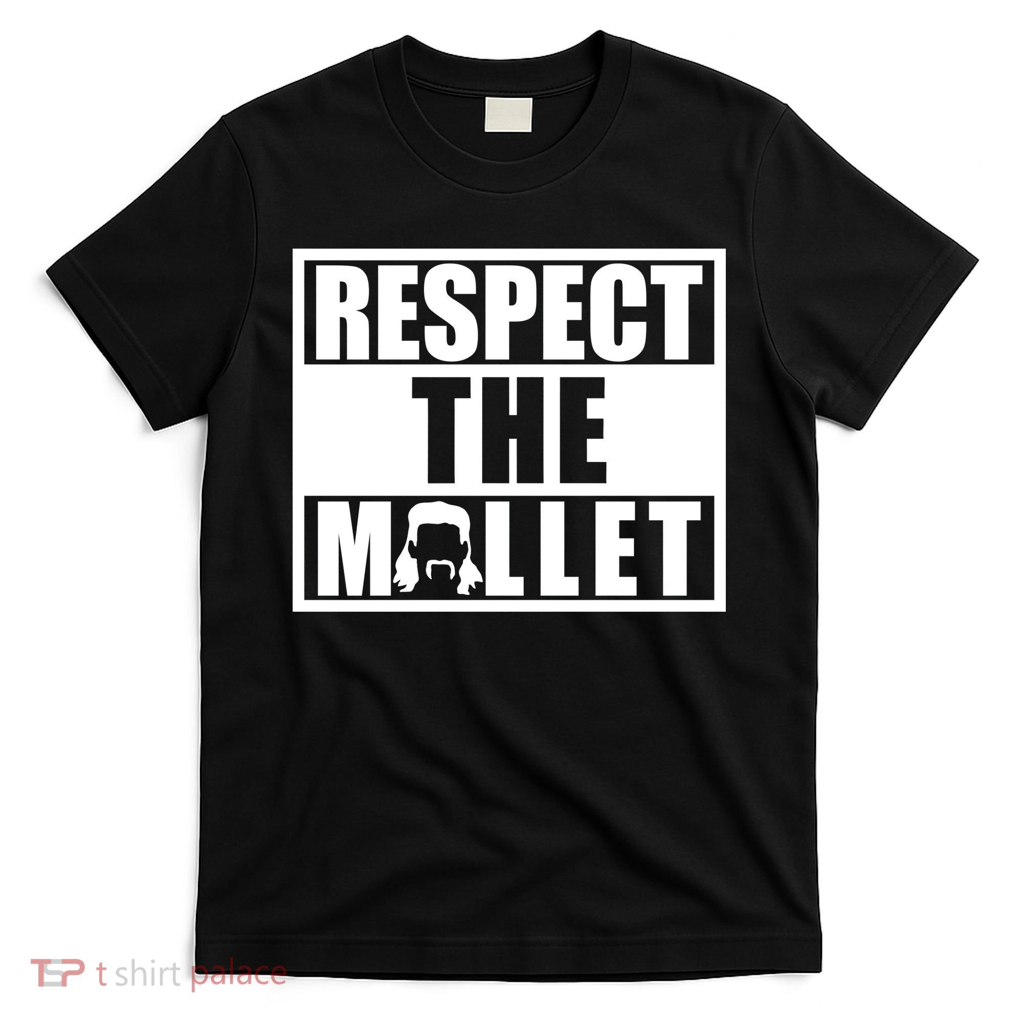 Respect The Mullet Hair Game Box Graphic T-Shirt