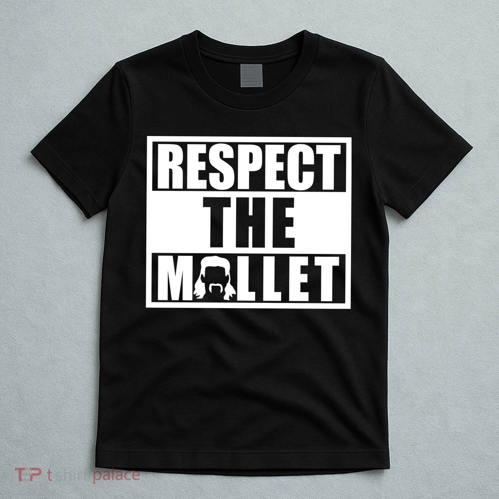 Respect The Mullet Hair Game Box Graphic T-Shirt