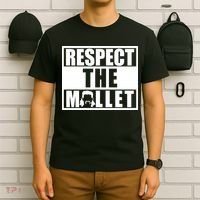 Respect The Mullet Hair Game Box Graphic T-Shirt thumb 6