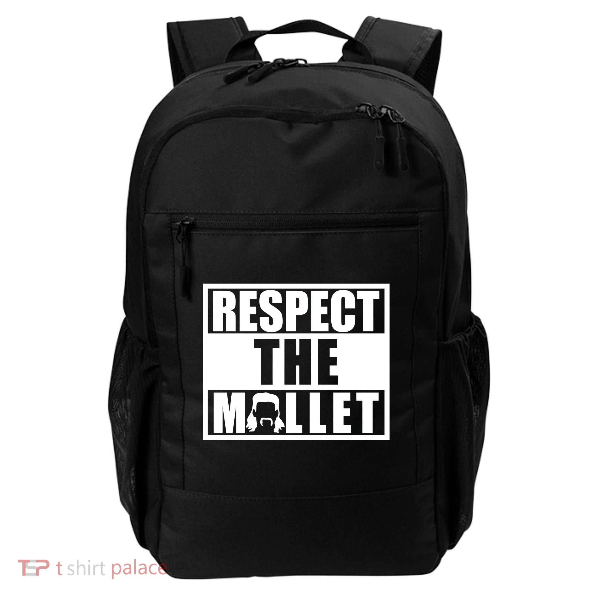 Respect The Mullet Hair Game Box Graphic Backpack