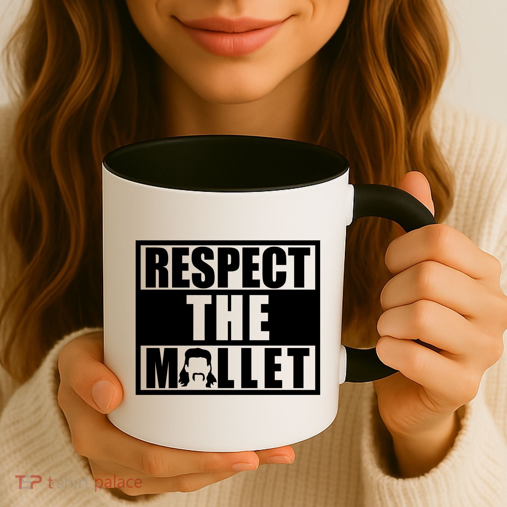 Respect The Mullet Hair Game Box Graphic Coffee Mug