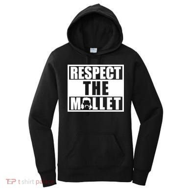 Respect The Mullet Hair Game Box Graphic Women's Hoodie