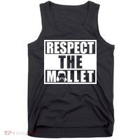 Respect The Mullet Hair Game Box Graphic Tank Top thumb 0