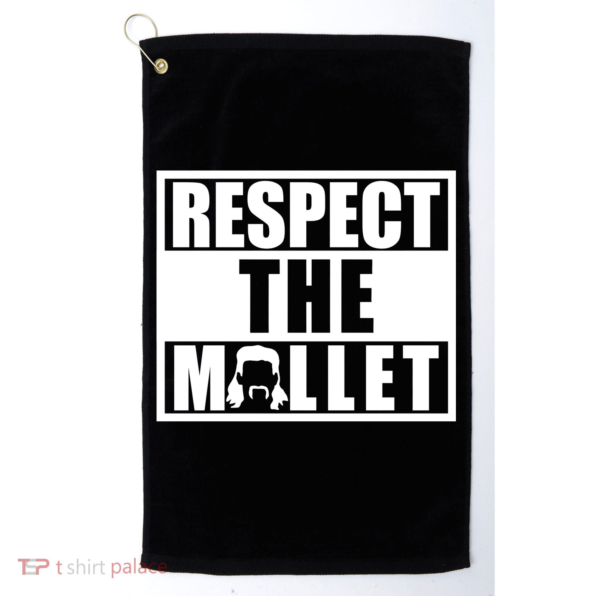 Respect The Mullet Hair Game Box Graphic Golf Towel