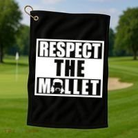 Respect The Mullet Hair Game Box Graphic Golf Towel thumb 1