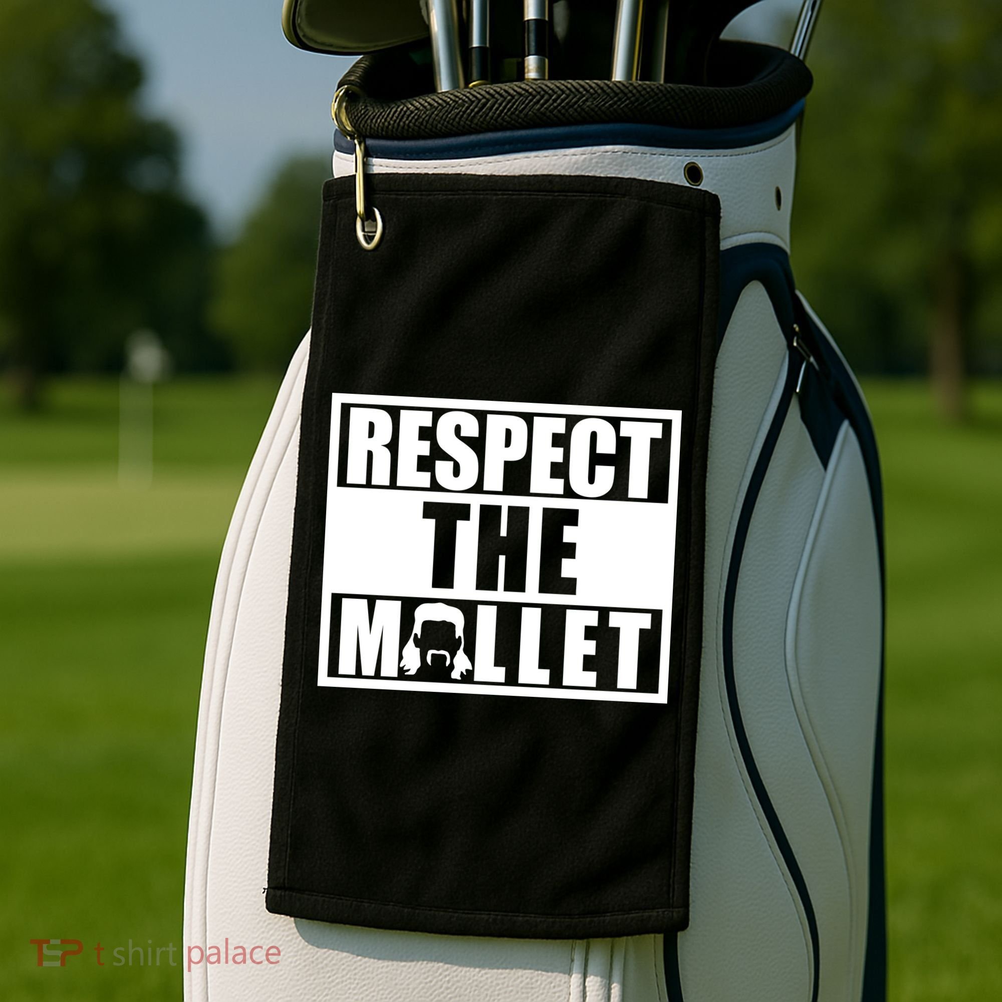 Respect The Mullet Hair Game Box Graphic Golf Towel