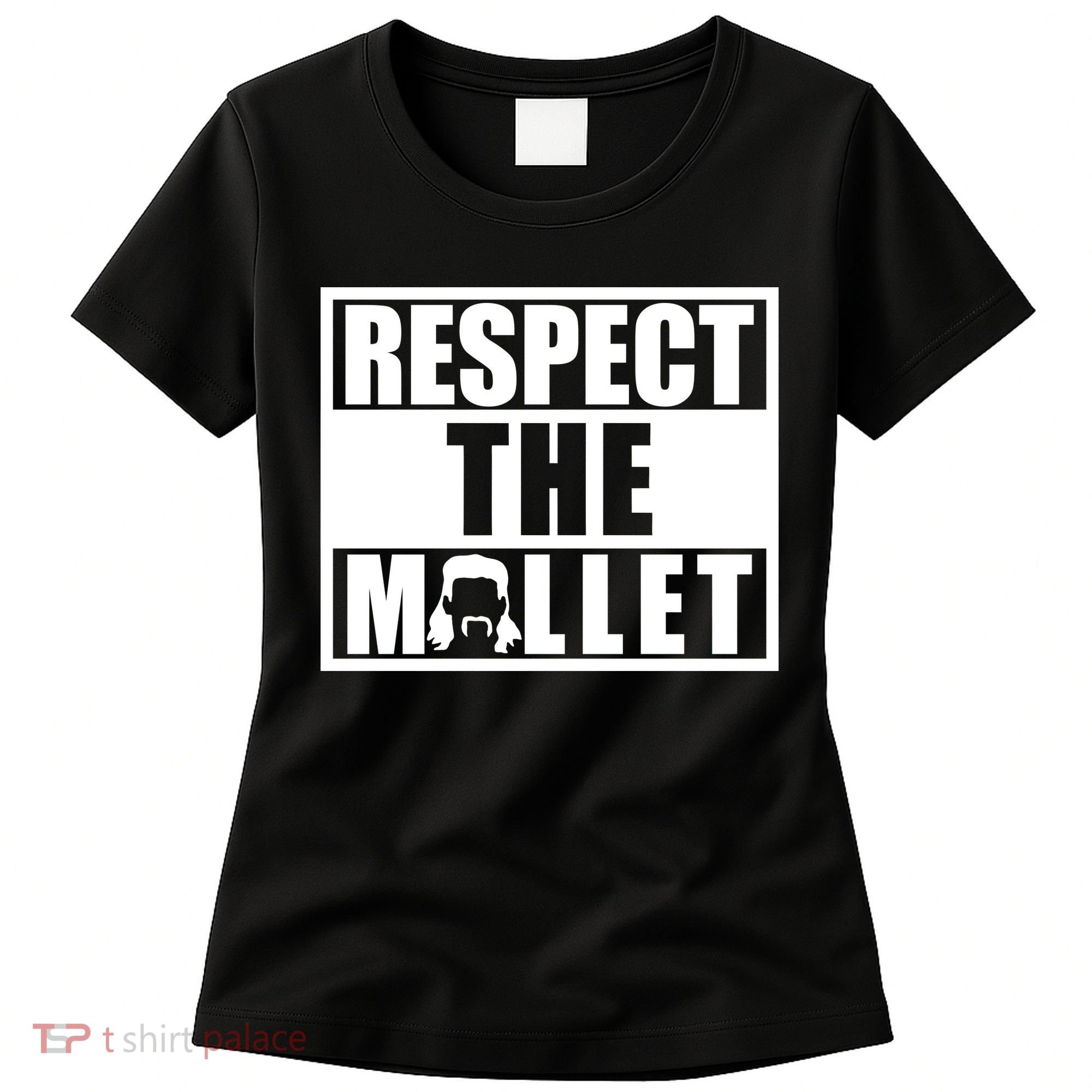 Respect The Mullet Hair Game Box Graphic Women's T-Shirt