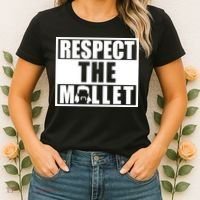 Respect The Mullet Hair Game Box Graphic Women's T-Shirt thumb 2