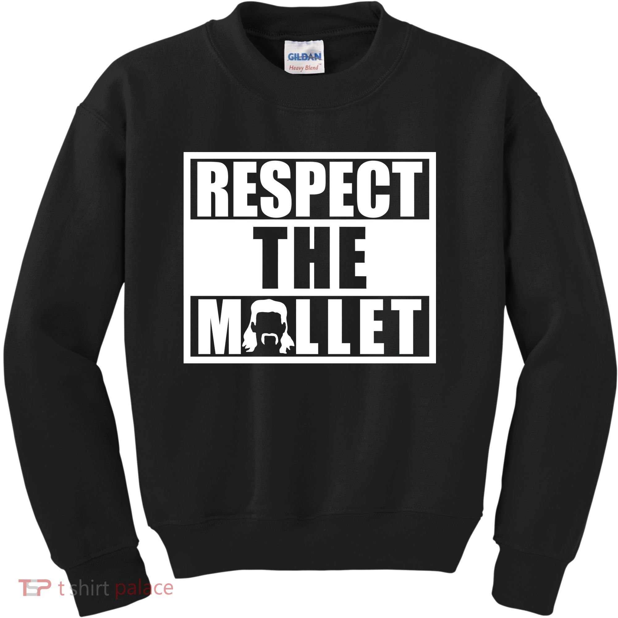 Respect The Mullet Hair Game Box Graphic Kids Sweatshirt