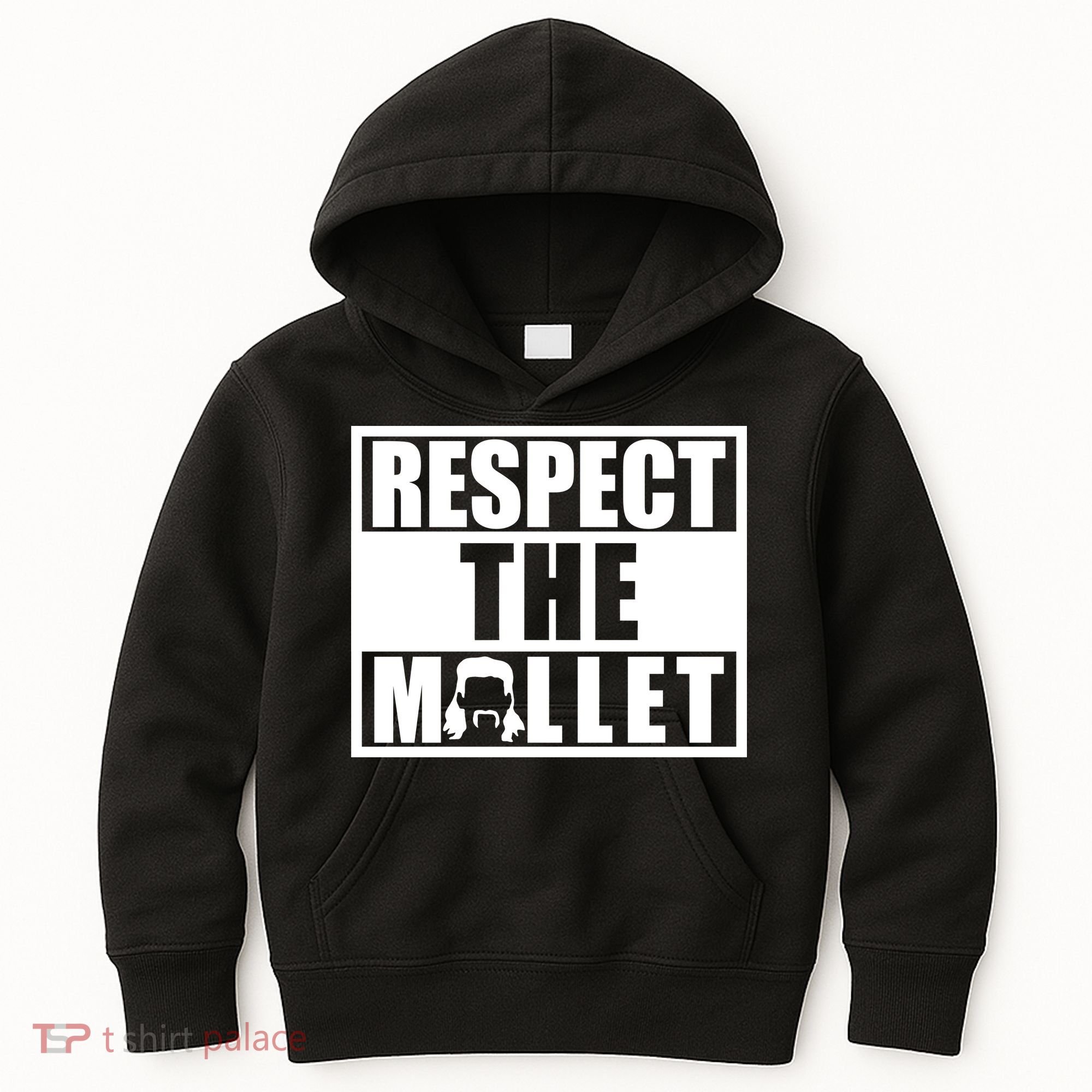 Respect The Mullet Hair Game Box Graphic Kids Hoodie