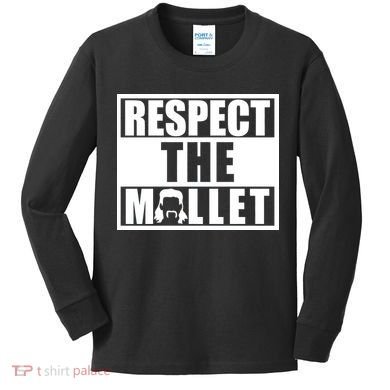 Respect The Mullet Hair Game Box Graphic Kids Long Sleeve Shirt