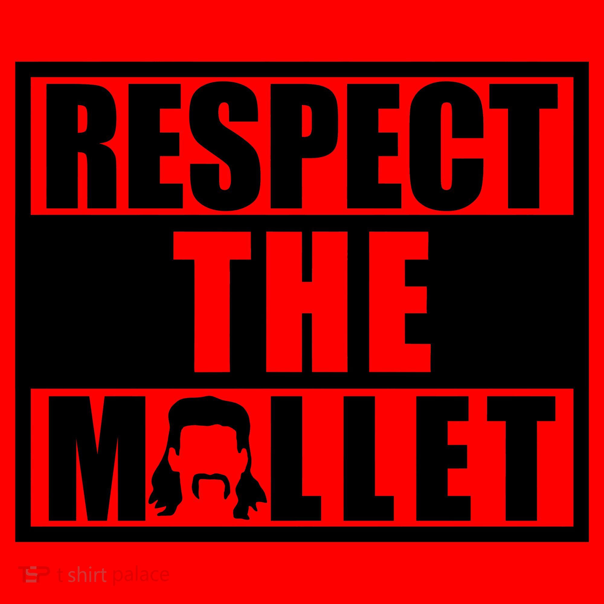 Respect The Mullet Hair Game Box Graphic Santa Hat